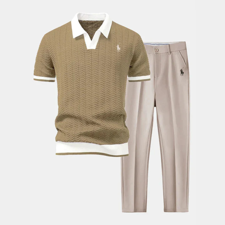 RL™ Set – V-Neck Polo & Slim-Fit Tapered Pants