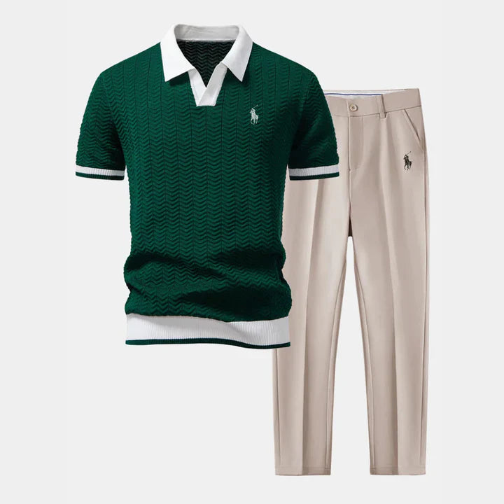 RL™ Set – V-Neck Polo & Slim-Fit Tapered Pants
