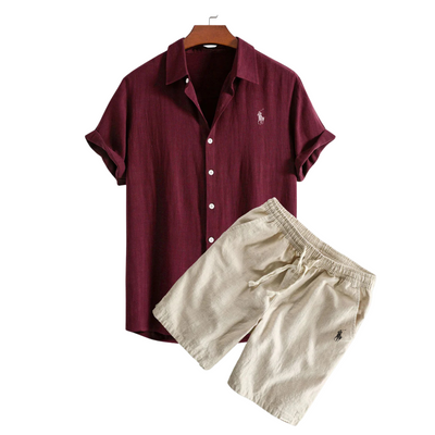 RL™ - Premium Linen Shirt & Shorts Set