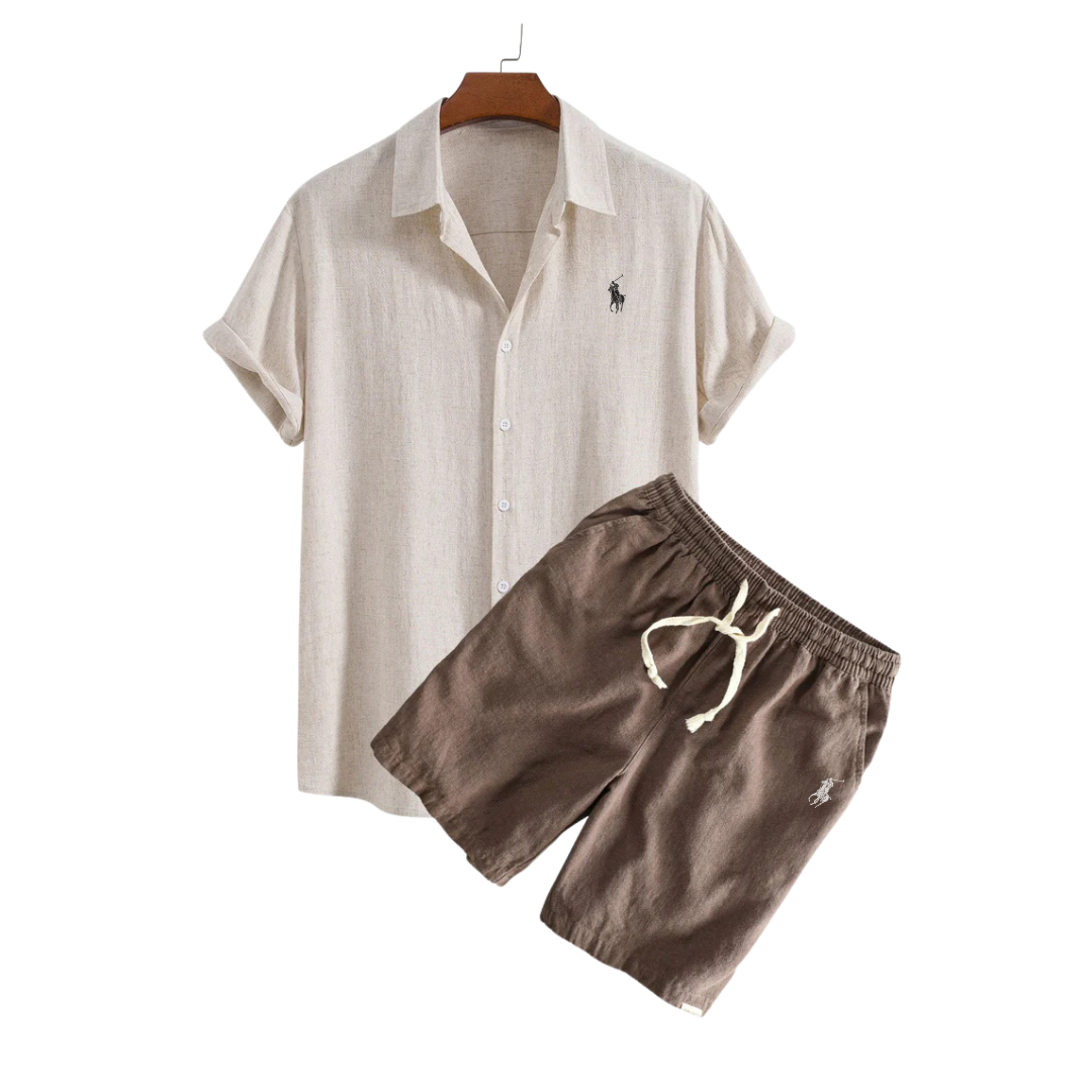 RL™ - Premium Linen Shirt & Shorts Set