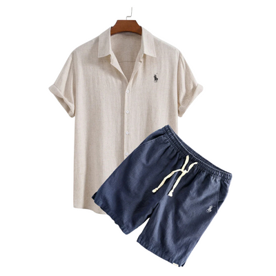 RL™ - Premium Linen Shirt & Shorts Set