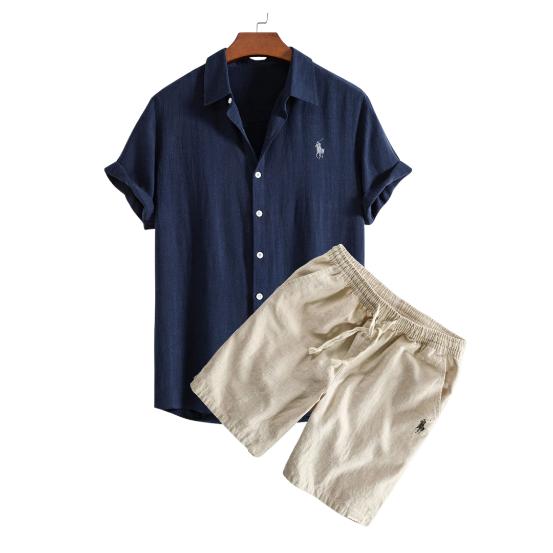 RL™ - Premium Linen Shirt & Shorts Set