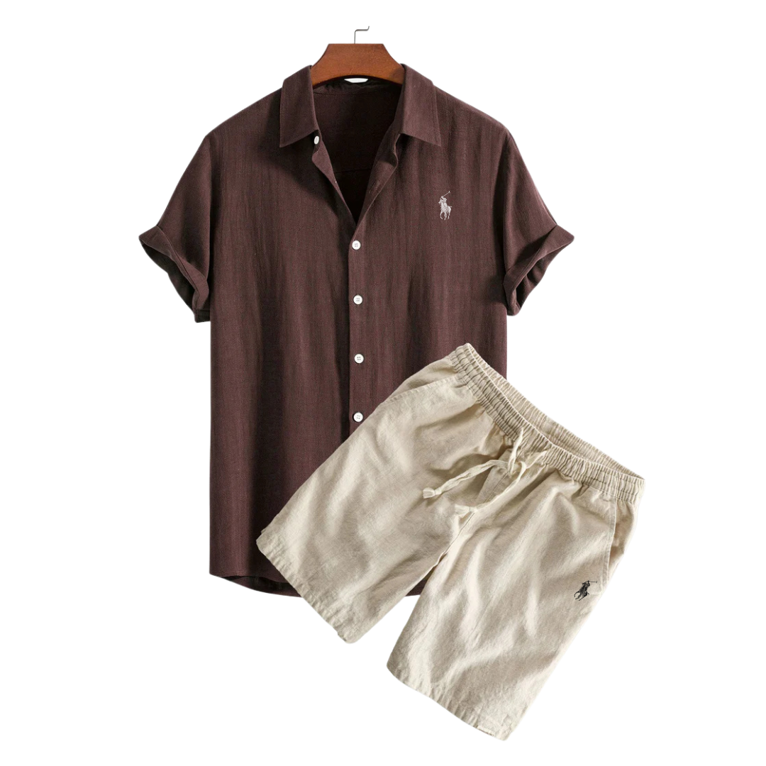 RL™ - Premium Linen Shirt & Shorts Set