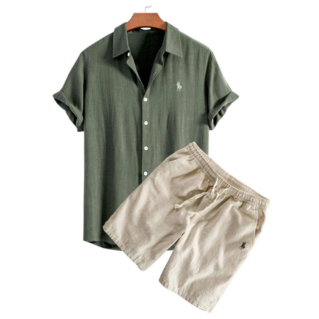 RL™ - Premium Linen Shirt & Shorts Set
