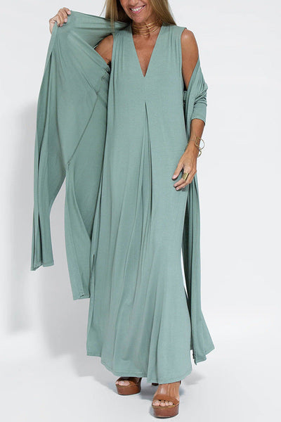 Slimming Effect Dress with FREE GILET | DRESSHOOD™