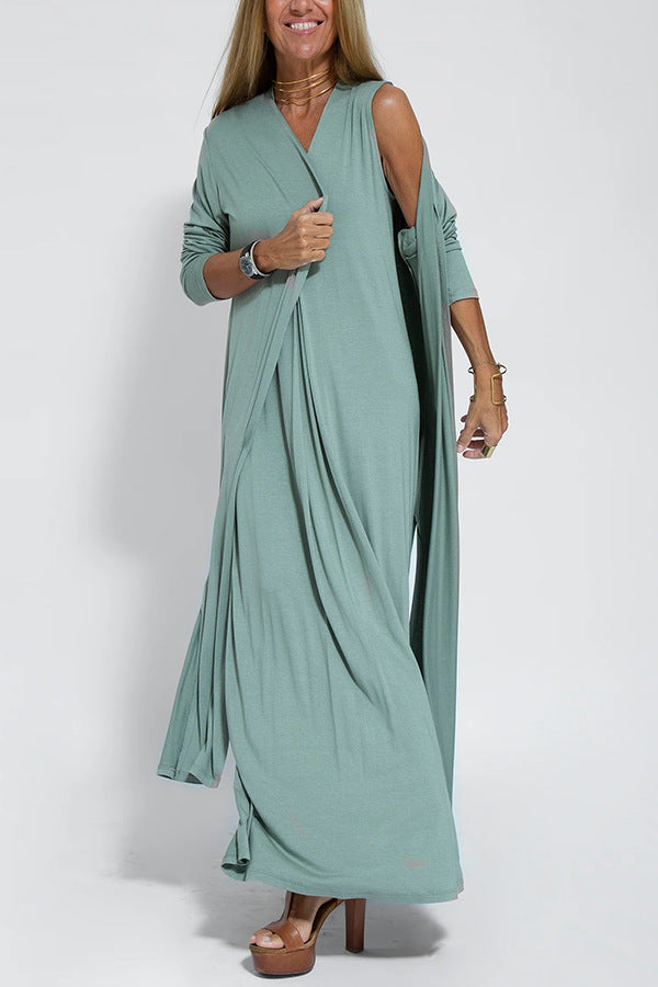 Slimming Effect Dress with FREE GILET | DRESSHOOD™